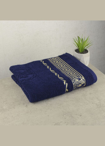GM Textile набор полотенец для ванной 2шт 50х90см, 70х140см caesar 450г/м2 (темносиний) темно-синий производство - Узбекистан