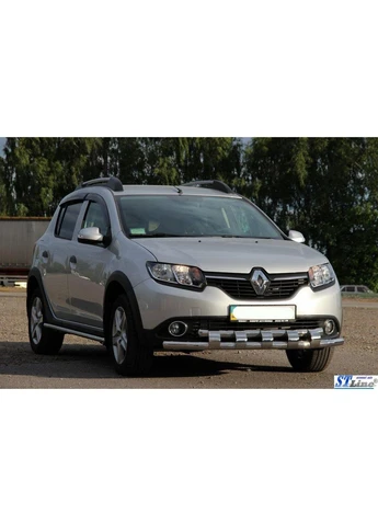 Передняя дуга ST015 (нерж.) для Renault Sandero 2013-2022 гг CAN (389059170)