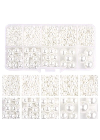 Набор бусин для творчества Органайзер бусины пластик Жемчужные 13 см х 7 см х 2 см Finding (316249009)