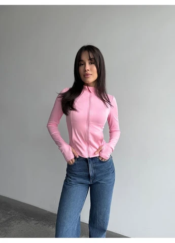 Жіноча еластична кофта на змійці Fashion (377309453)