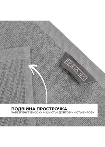 Килимок для ніг і ванної кімнати 50х70 см бавовна жаккард з ніжками сірий (700 гр/м2) IDEIA (370034553)