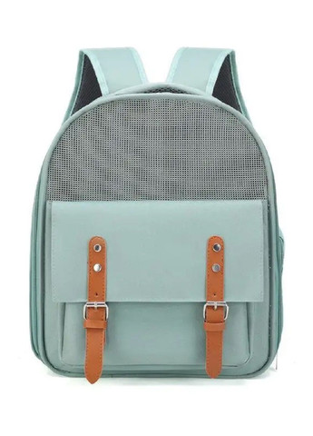 Рюкзак сумка переноска для тварин котів собак з вентиляцією ручкою кишенею для аксесуарів 40x33x23 см (477185-Prob) Зелений Unbranded (295438362)