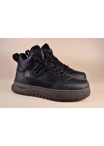 Зимние женские кроссовки с мехом на молнии High Winter Black, Кроссовки на зиму MD чёрные зима (396496957)
