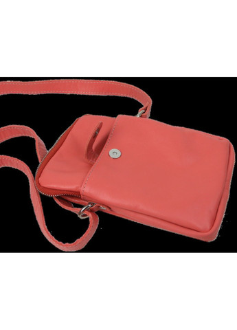 Небольшая женская кожаная сумка наплечная коралловая Borsacomoda (360893866)