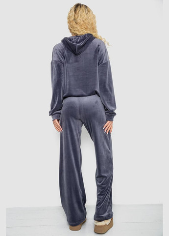 Спортивний костюм жіночий велюровий вільного крою чорний розмір L (sku_241R2001-20) Ager (316319303)