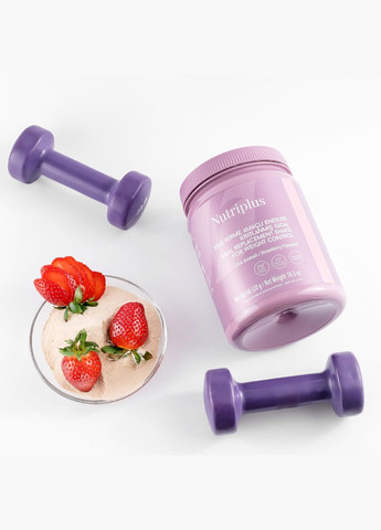 Коктейль для контролю ваги зі смаком полуниці Nutriplus 520 г Farmasi (294944803)