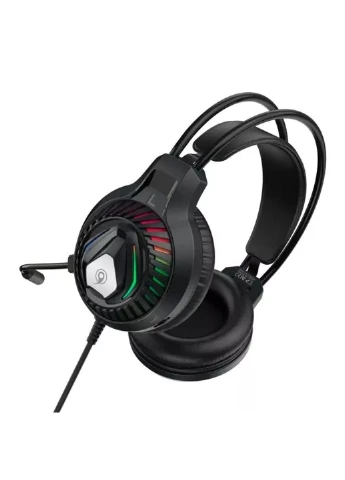 Проводные игровые наушники Celebrat GM-3 Gaming LED с микрофоном (Черные) No Brand (332634773)