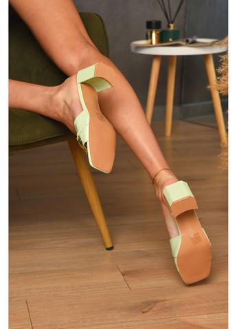 Шльопанці жіночі м'ятного кольору Let's Shop (354693596)