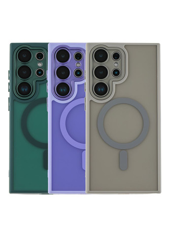Чехол TPU+PC Magnetic Matte Camera Lens with Magsafe для (S721) Цвет Purple No Brand Samsung Galaxy S24 FE 5G (336149882)