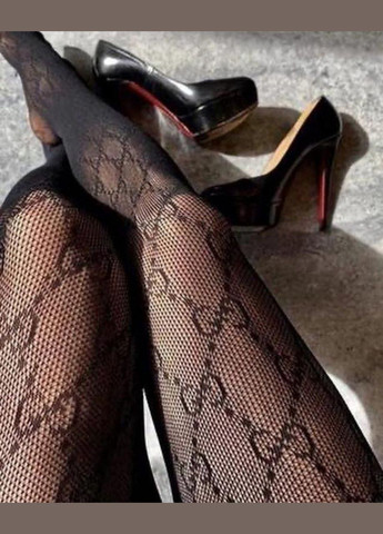 Женские колготки с узором черные No Brand колготи (323214597)