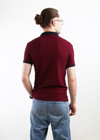 Бордовая футболка-поло для мужчин Mtp однотонная