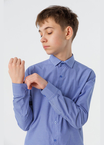 Голубой повседневный рубашка DENIZ