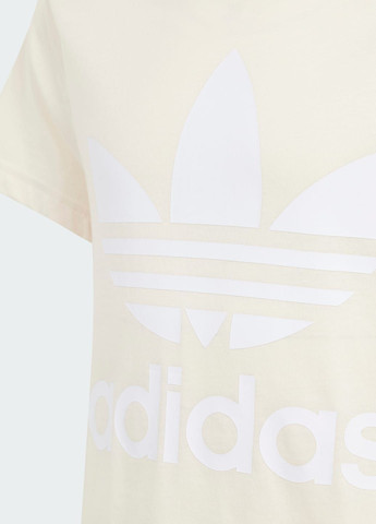 Бежева демісезонна футболка trefoil adidas