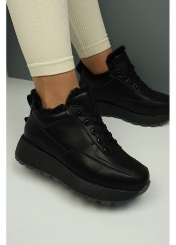 529 Кросівки Зимові Шкіряні Чорні утеплені Hengji чорні зими (372384840)