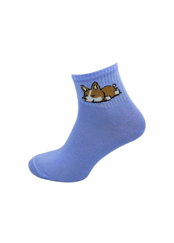 Комбіновані шкарпетки жіночі, з високою резинкою, короткі. коргі. комплект з 3х пар. колір: кольоровий мікс. Крокус анімалістичні (335837778)