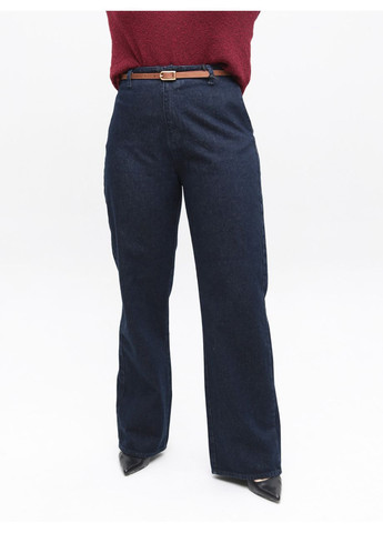 Джинси жіночі широкі темно-сині довгі Палаццо Cracpot - (369668953)