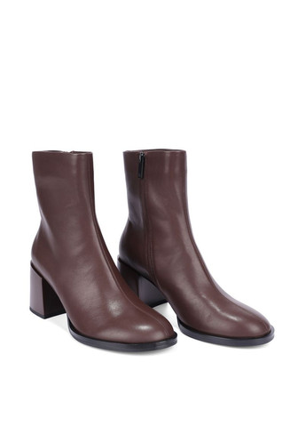 Осенние женские ботинки 23099t-14-01 коричневый кожа MIRATON