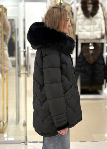 Черный зимний Пуховик CHANEVIA