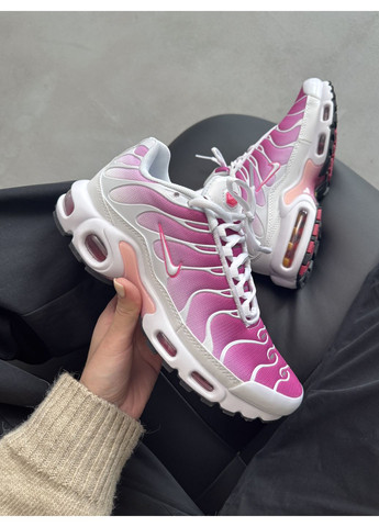 Розовые демисезонные кроссовки мужские nike air max tn plus white / pink найк аир макс тн плюс No Brand