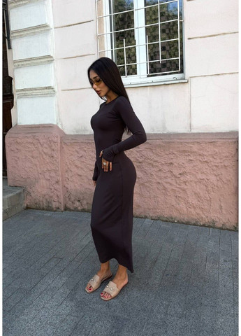 Коричневое праздничный, коктейльное, вечернее женское платье sk!ms футляр queensleep_7km однотонное