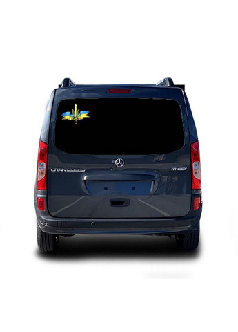 Наклейка на заднє скло 3D TUNING STUDIO ПрапорТризуб України меч 200х286х0.15мм No Brand (362499192)