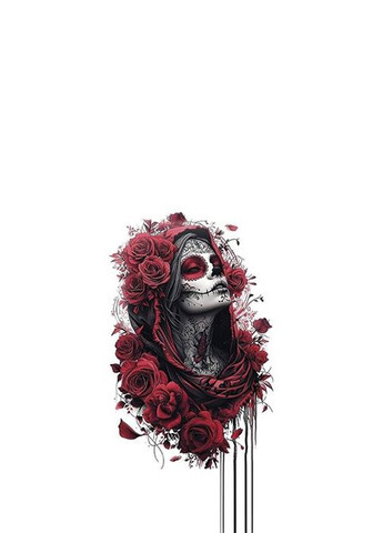 Наклейки на стойки дверей авто 3D TUNING STUDIO Девушка розы 500х220х0.15мм=2штуки No Brand (362499448)