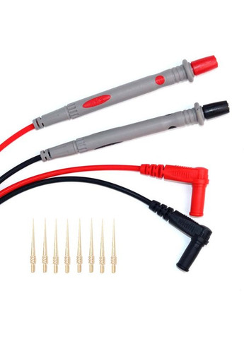 Щупи для мультиметра, тестера MPS-0408 силіконові, змінні тонкі наконечники / 1000В / 20А No Brand (322566768)