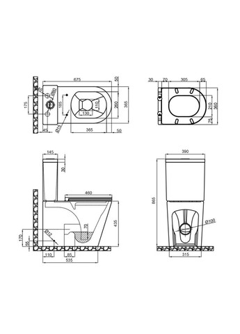 Унітаз-компакт Scorpio безободковий Ultra Quiet з сидінням Soft-close Qtap QT14226088AW (341326453)