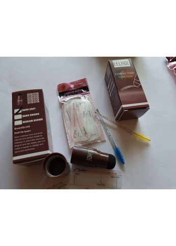 Оригинал! Макияж бровей Штамп пудра крем + 10 трафаретов форм Микроблейдинг Пудровый татуаж Magnetic Lashes (366668560)