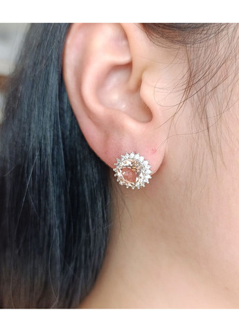 Срібні сережки з морганітом СТ450/ц-мг Shatlen Сережки (356180720)