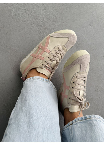 Кроссовки женские Asics Onitsuka Tiger Beige Pink | Асікс Онітцука Тайгер бежевые демисезоны (371276855)