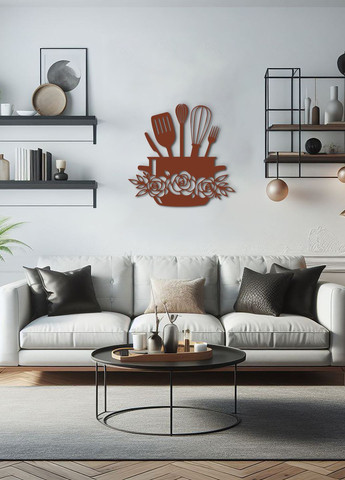 Сучасна картина на кухню, декор для кімнати "Каструля господині", декоративне панно 70х75 см Woodyard (292013572)