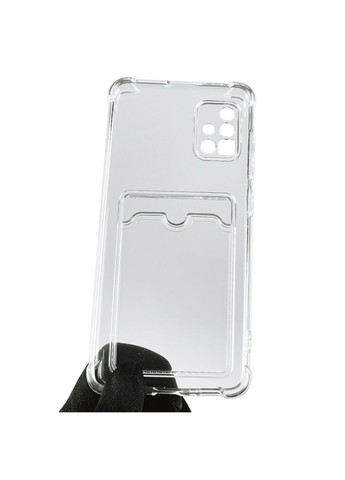 Чехол для Galaxy A51 SM-A515F с бронь углами с карманом для карточек k-pop на самсунг а51 прозрачный Samsung (366019765)