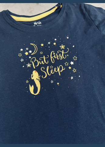 Синьо-жовта піжама футболка + шорти Lupilu