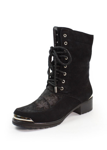 Зимние женские замшевые зимние ботинки берцы It-Girl с мехом, со шнуровкой из натуральной замши, из натурального меха