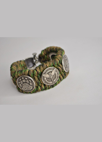 Браслет с совой, шлемом ужаса, символом Военной разведки, валькнутом и вегвизиром + брелок в подарок No Brand (344584834)