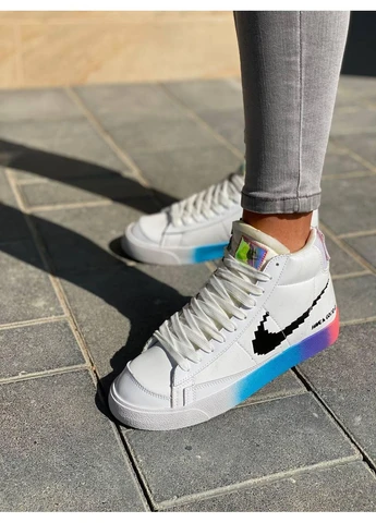 Белые демисезонные кроссовки мужские nike blazer have a good game найк блейзер No Brand