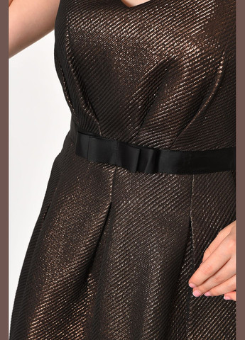 Коричневое коктейльное платье женское коричневого цвета в стиле ампир Let's Shop однотонное