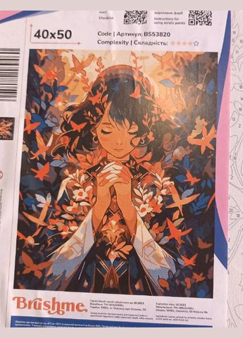 Картина за номерами Люди 40х50 Картини по цифрах на полотні Загадане бажання Картини за номерами BS53820 Brushme (308988386)