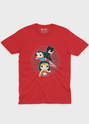 Червона демісезонна футболка для дівчинки з принтом супергероя - диво-жінка (ts001-1-sre-006-006-003-g) Modno