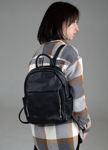 Рюкзак женский кожаный городской 03729 черный Virginia Conti (303543564)