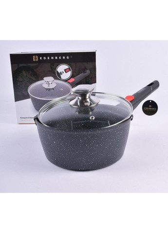 Ковш 20 см 2.5л с мраморным покрытием и съемной ручкой EB-17000 Edenberg (335077699)