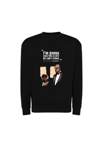 Черный свитшот с принтом "i'm gonna make him an offer he can't refuse". крёстный отец (10323799772) ТiШОТКА (365436196)