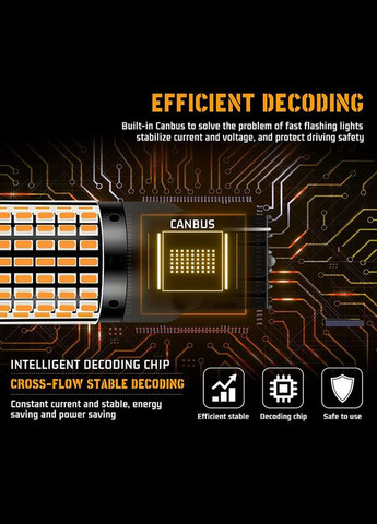 Світлодіодна лампа LED 7443 T20 144 SMD 3014 жовтий No Brand (302241948)