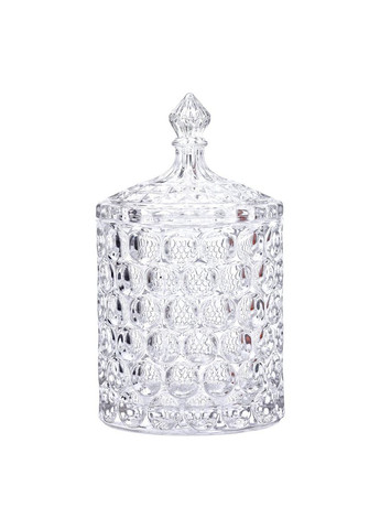 Конфетница с крышкой Ø7.5 см ваза сахарница круглая стеклянная HP-4-103 Yiwu (370802191)