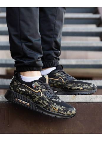 Чорні Осінні кросівки чоловічі nike air max 90 camo найк аір макс 90 No Brand