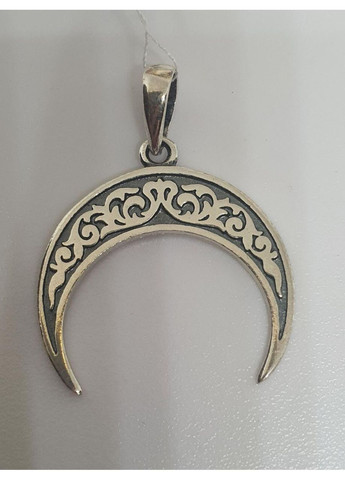Підвіска, кулон, амулет срібло 925 проба Лунниця у візерунок більша 2,5см No Brand (338861894)