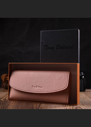 Жіночий гаманець з монетницею на блискавці з натуральної шкіри 21963 Tony Bellucci (306881284)