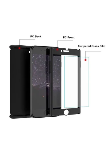 Чехол для Iphone 6/6s + стекло 360, black matte Astor (373018486)