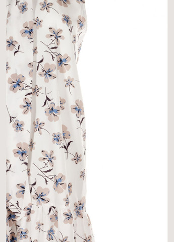 Белое повседневный платье с бантом и воланом (ll196415600) LadyLike